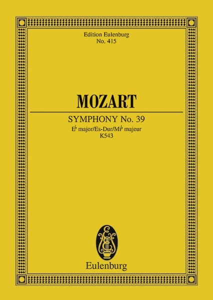Mozart: Symphony No. 39 Eb major KV 543 (Study Score) published by Eulenburg